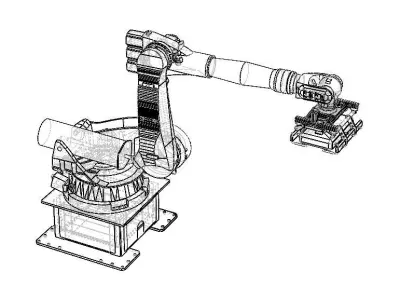 KUKA Robot KR 210-2K W Gripper Free 3D model