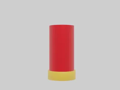 Pump Shotgun and Shell Free low-poly 3D model