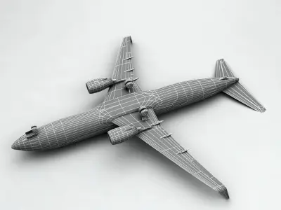 Boeing 737-800 NG Airliner - Royal Air Maroc Low-poly 3D model