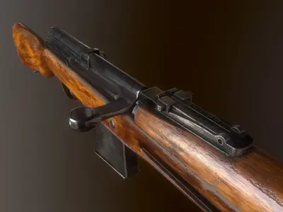 Tokarev SVT rifle  Low-poly 3D model