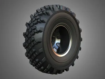 Ural Truck - Wheel and Tire 3D model
