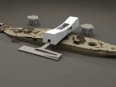 USS Arizona Memorial  3D model