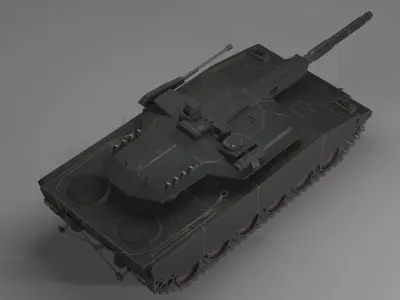 Modern MBT T-118 Jaguar Low-poly 3D model