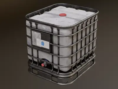 Water Tank Game Ready Model Low-poly 3D model