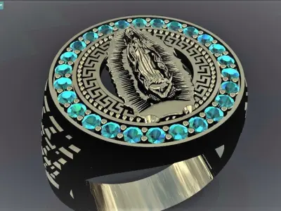 Anillo Virgen Maria 3D print model