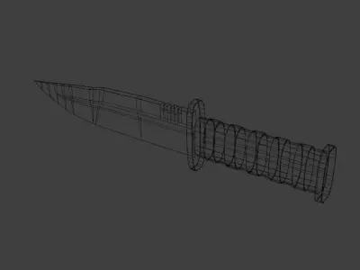 Military knife Free low-poly 3D model