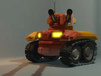 Tank for Game  Low-poly 3D model