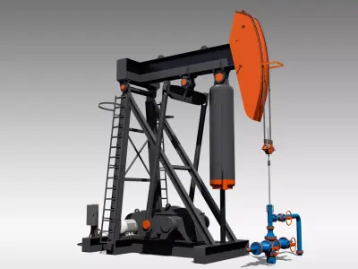 Air Balanced Pumpjack 3D model