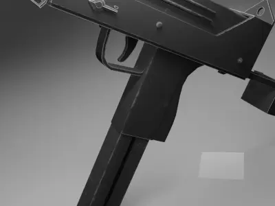 Mac -10 -9000 triangles- Realistic Low-poly 3D model