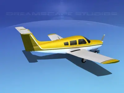 Piper Turbo Arrow III 3D model 9