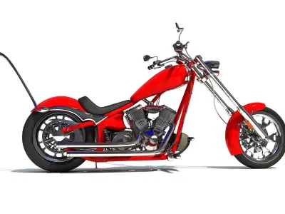 Custom Chopper Bike 3D model