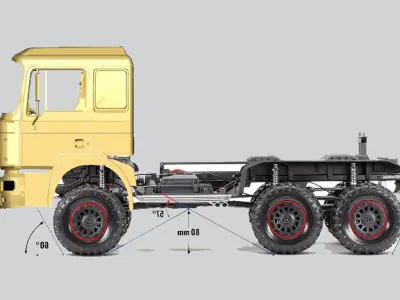 3d printable  Cab old truck F2000 for chassis  TRX6  3D print model