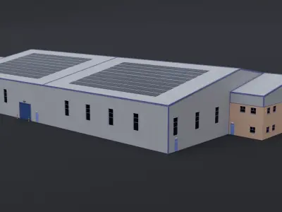 Warehouse 10 Low-poly 3D model