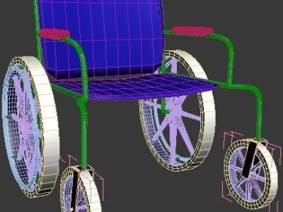 Wheelchair Low-poly 3D model