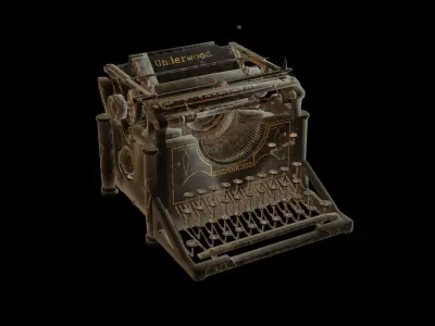 Vintage old Typewriter 3D model