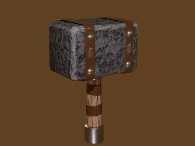 stone hammer 3D model