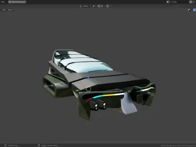 Simplistic Flying Vehicle 18 Low-poly 3D model