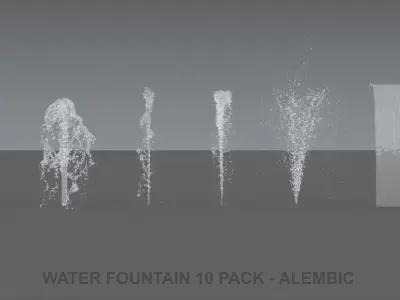  10 PACK Water fountain jet - Animated 