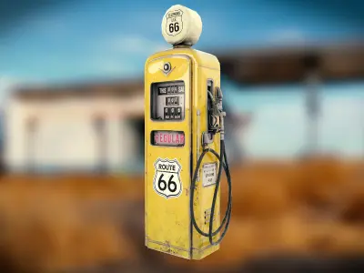 8-ball Gas Pump  Low-poly 3D model
