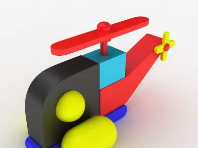 Helicopter Toy 3D model by 3dlattest