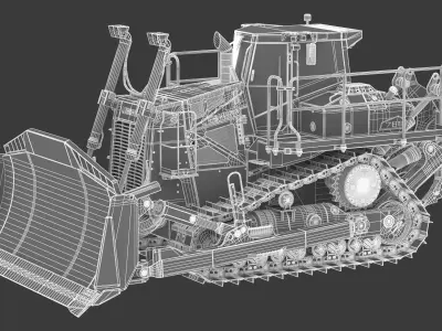 Liebherr Crawler Tractor PR 766 Litronic 3D model