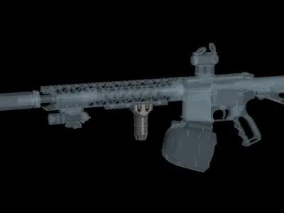 TangoDown Vertical Fore Grip Low-poly 3D model