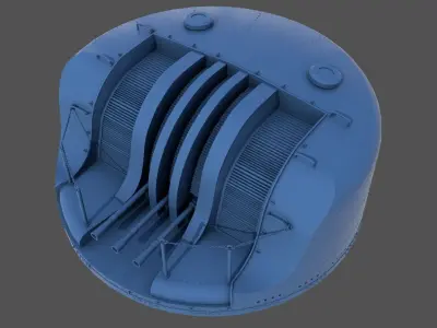 Type 96 turret 1941 - Commercial license - 1-100 scale 3D print model