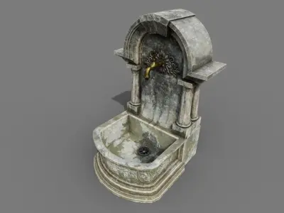Fountain Type 2 Low-poly 3D model