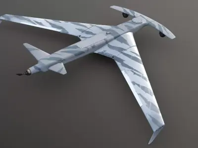 Drone Shark Low-poly 3D model