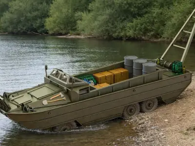 Amphibious vehicle DUKW-353  3D print model