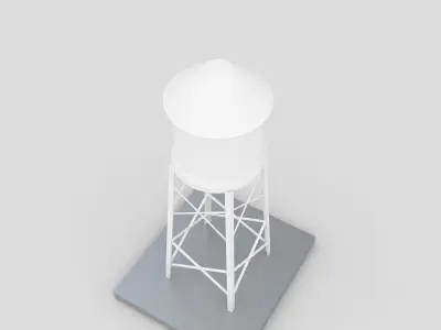 Industrial Water Tank 3D model