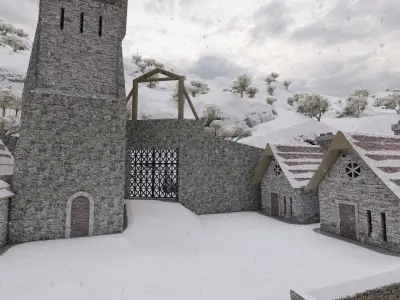 Medieval Castle 3D model 17