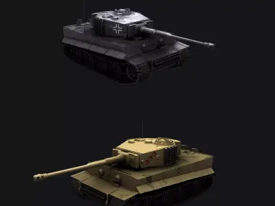 WW2 Tiger I German Tank PackPBR