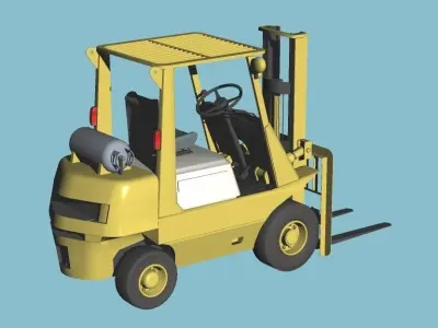 Old Counter Type Fork-Lift 3D model