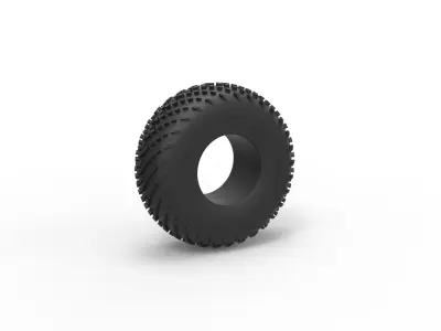 Low pressure tire 2 Scale 1 to 25 3D print model