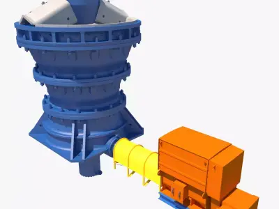 chancadora ball mill 3D model