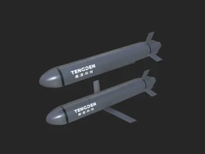 TS20 TS-20 Stealth cruise missile Patrol missile Low-poly 3D model