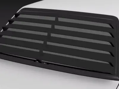 classic e21 rear windshield louvers Low-poly 3D model