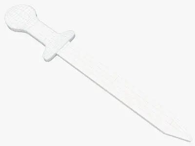 Medieval weapons Low-poly 3D model 9