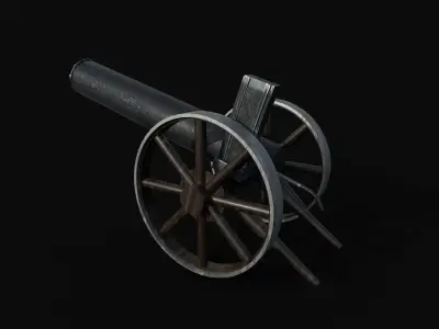 ancient machine gun Free 3D model
