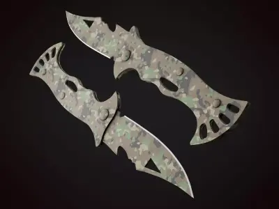 Knife 3 C Low-poly 3D model
