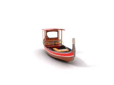 Venetian Gondola model pack Low-poly 3D model