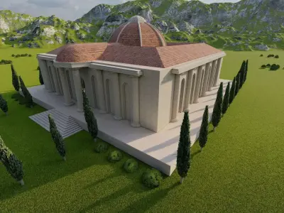 Parthenon-Historical Greek Temple 3D model buy