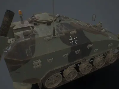 Wiesel 2 SP Mortar 120mm Low-poly 3D model