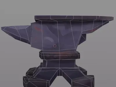 Stylized Anvil      Hand-Painted Game Asset Low-poly 3D model