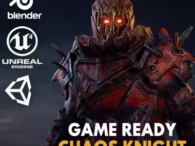 Chaos Knight Game Ready Character Low-poly 3D model