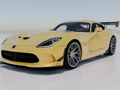 Dodge Viper ACR 2016 High Detail Game Ready Cinematic Low-poly 3D model