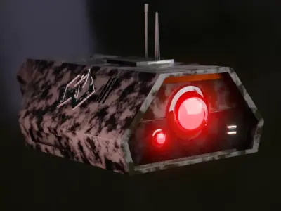 Flying Animated Drone 3D model