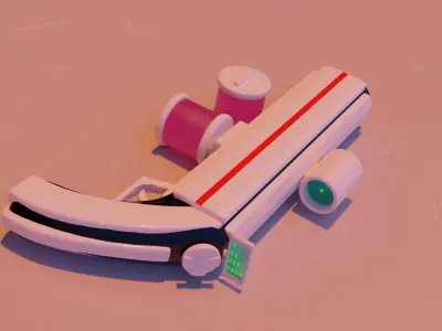 Futuristic sci fi gun 3D model
