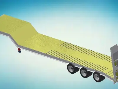 Low Bed Semi Trailer 3D print model